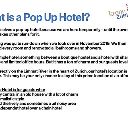 Pop Up Krone 2* Curych